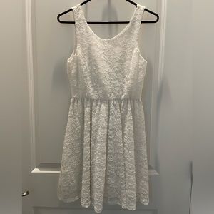 Lush White Lace Dress, S